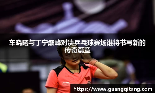 车晓曦与丁宁巅峰对决乒乓球赛场谁将书写新的传奇篇章